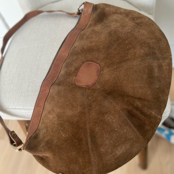 Vintage The Bay Made in Italy Suede Crescent Shoulder Bag - Picture 9 of 12